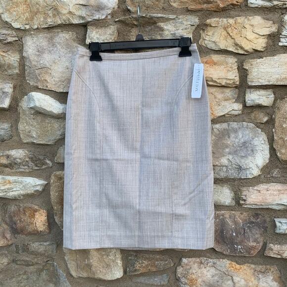 Pendleton Pencil Skirt Beige Wool Blend Size 2 Petite NEW - Picture 6 of 7
